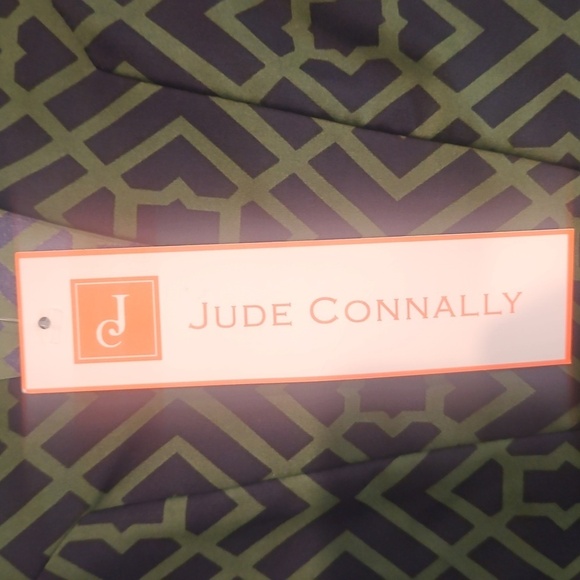 Jude Connally Megan Dress Garden Lattice Navy Loden Size S NWT - Picture 3 of 6